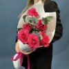 3 розовые кустовые розы Белла Линда Цериз 60 см
